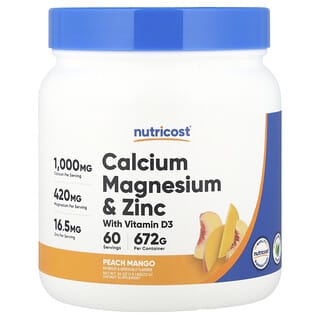 Nutricost, Calcium Magnesium & Zinc with Vitamin D3, Peach Mango, 24 oz (672 g)