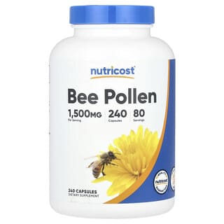 نوتريكوست‏, Bee Pollen, 1,500 mg, 240 Capsules (500 mg per Capsule)