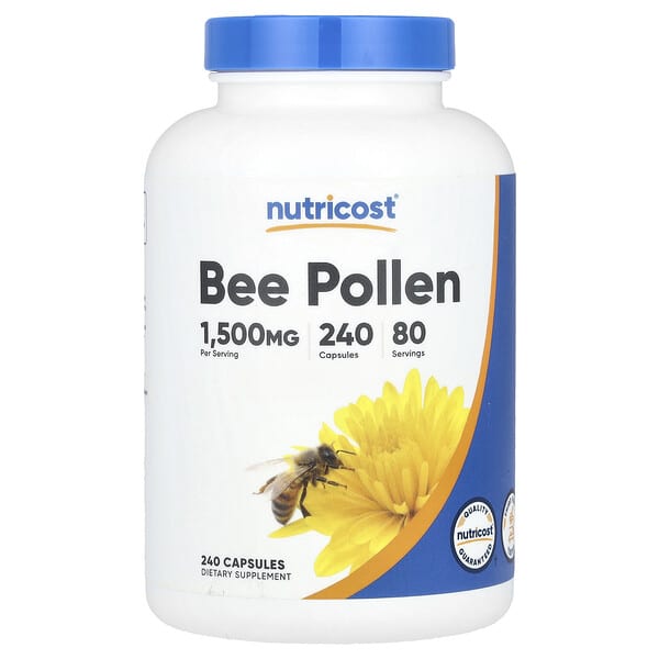 Bee Pollen, 240 Capsules (500 mg per Capsule)
