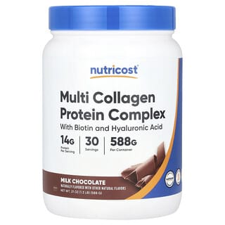 Nutricost, Complejo de proteínas con múltiples tipos de colágeno, Chocolate con leche, 588 g (1,3 lb)