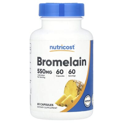 Nutricost, Bromelain, 550 mg, 60 Capsules