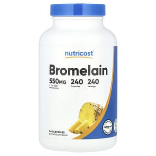 Nutricost, Bromelaína, 550 mg, 240 cápsulas