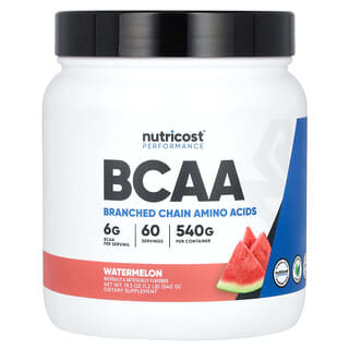 Nutricost, 운동 능력, BCAA, 수박, 540g(1.2lb)