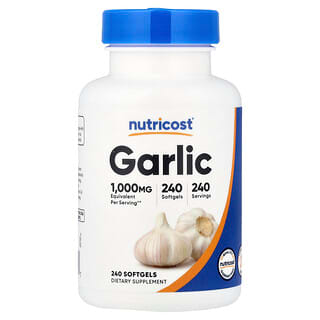 Nutricost, Ajo, 240 cápsulas blandas (10 mg por cápsula blanda)