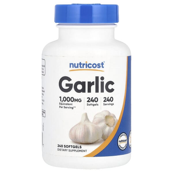 Nutricost Garlic, 1,000 mg, 240 Softgels