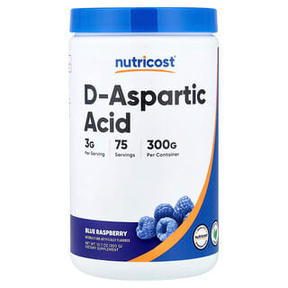 Nutricost, D-Aspartic Acid, Blue Raspberry, 10.7 oz (300 g)