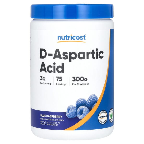 Nutricost, D-天冬氨酸，藍樹莓味，10.7 盎司（300 克）