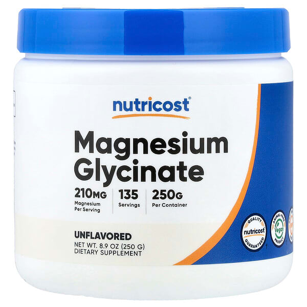 Nutricost, Magnesium Glycinate, Unflavored , 8.9 oz (250 g) — product photo 1