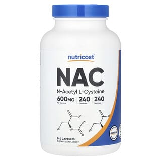 Nutricost, NAC（N-アセチル-L-システイン）、600mg、240粒