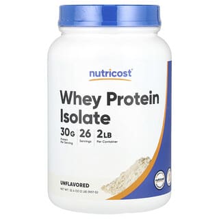 Nutricost, Изолят сывороточного протеина, без добавок, 907 г (2 фунта)