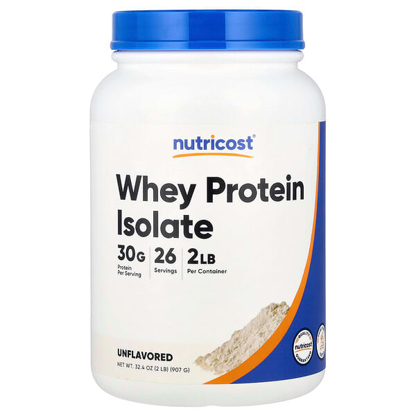 Nutricost, Aislado de proteína de suero de leche, sin sabor, 907 g (2 lb)