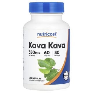 Nutricost, Кава Кава, 350 мг, 60 капсул (175 мг в каждой капсуле)