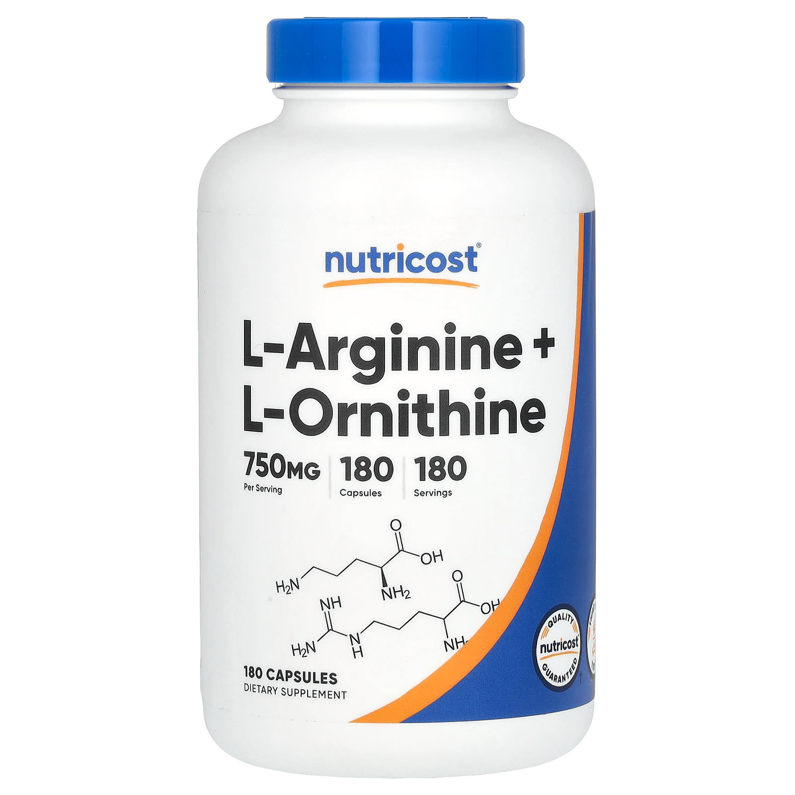 L-アルギニン＋L-オルニチン、750mg、180粒