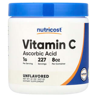Nutricost, витамин C, без добавок, 227 г (8,1 унции)