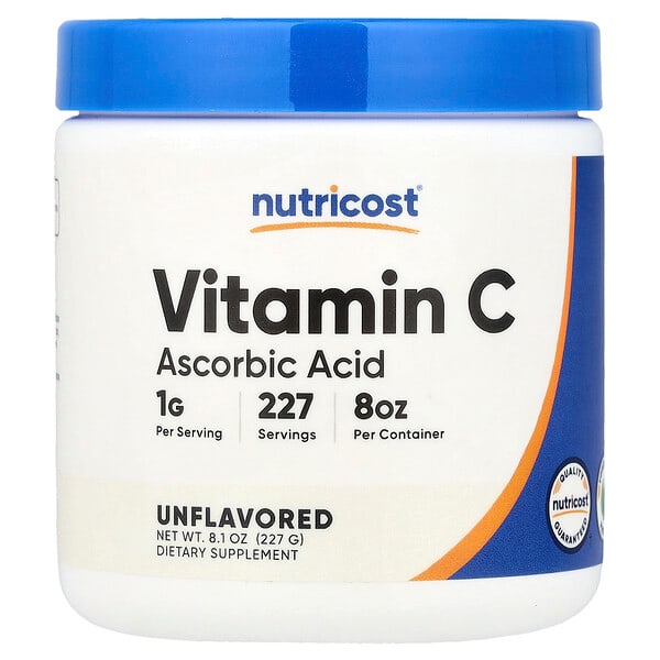 Nutricost, Vitamin C, Unflavored, 8.1 oz (227 g) — product photo 1