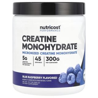 Nutricost, Performance, Monohidrato de creatina, Frambuesa azul, 300 g (10,7 oz)