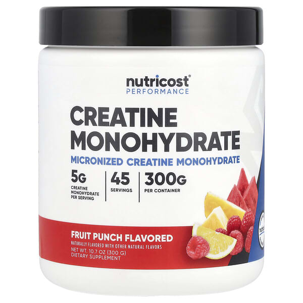 Nutricost Performance, Creatine Monohydrate, Fruit Punch, 10.7 oz (300 g)