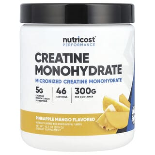 Nutricost, Monohidrato de creatina, Piña y mango, 300 g (10,7 oz)