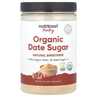 Nutricost, Pantry, Organic Date Sugar, Bio-Dattelzucker, 454 g (16,2 oz.)