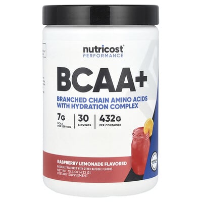 Nutricost, Performance Boost, BCAA+, Raspberry Lemonade Flavor, 15.4 oz (432 g)