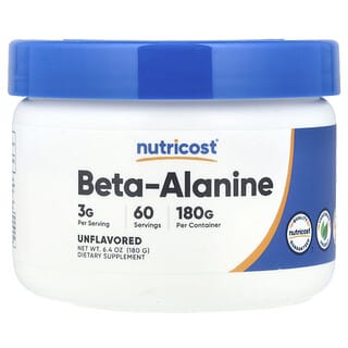 Nutricost, Beta-alanina, bezsmakowa, 180 g