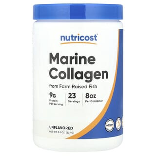 Nutricost, Colágeno marino, Sin sabor, 227 g (8,1 oz)