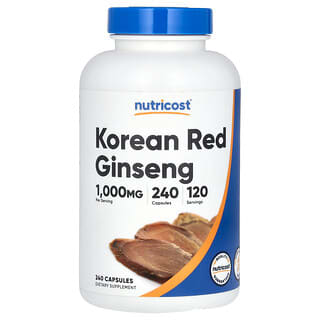 Nutricost, Ginseng rosso coreano, 1.000 mg, 240 capsule (500 mg per capsula)