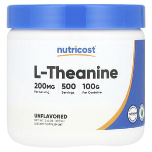 Nutricost, L-teanina, Sin sabor, 100 g (3,6 oz)