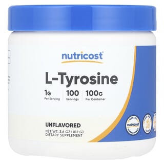 Nutricost, L-тирозин, без добавок, 102 г (3,6 унции)