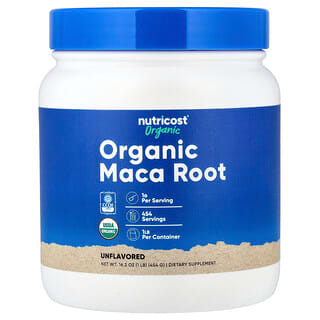 Nutricost, Органикалық Maқa тамыры, дәмдеуішсіз, 454 г (1 фунт)