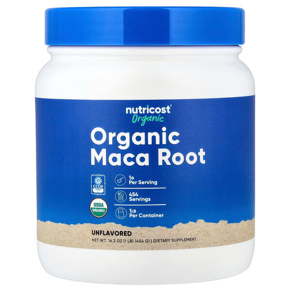 Nutricost, Organic Maca Root, Unflavored, 1 lb (454 g)