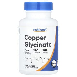 Nutricost, Copper Glycinate, 3 mg, 120 Capsules