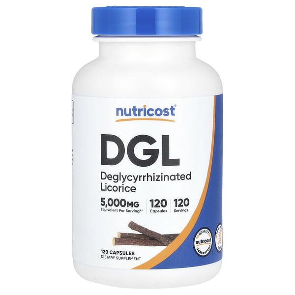 Nutricost, 脫甘草酸甘草（DGL），5000 毫克，120 粒膠囊