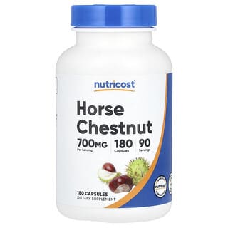 Nutricost, Horse Chestnut, Rosskastanie, 700 mg, 180 Kapseln (350 mg pro Kapsel)