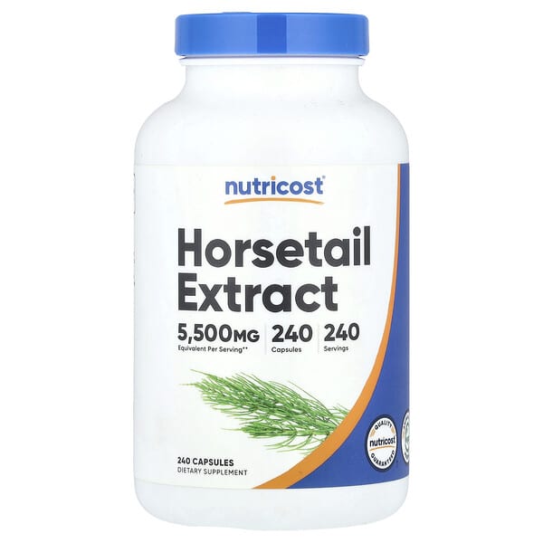 Nutricost, 쇠뜨기 추출물, 5,500mg, 캡슐 240정
