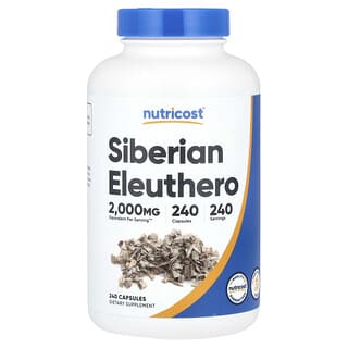 Nutricost, Eleuthero siberiano, 2000 mg, 240 cápsulas