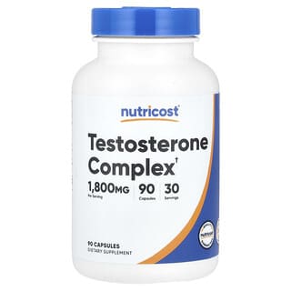 Nutricost, Kompleks testosteronu, 1800 mg, 90 kapsułek (600 mg na kapsułkę)