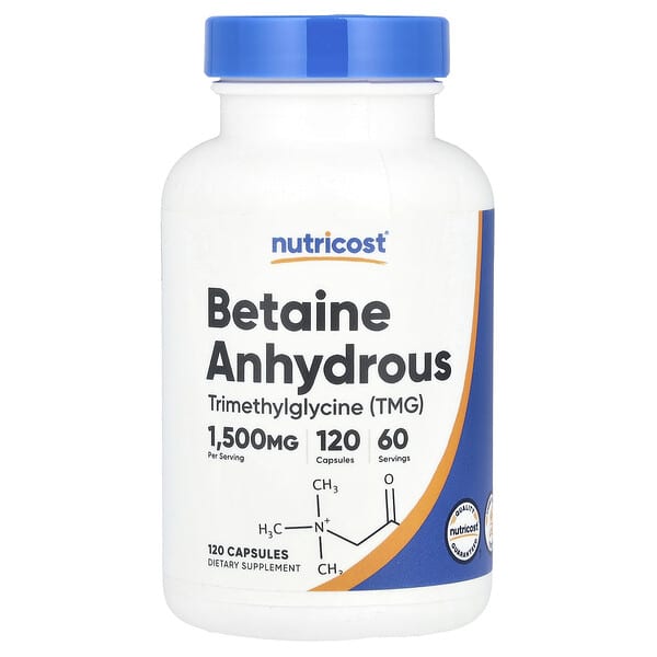 Nutricost Betaine Anhydrous, 120 Capsules (750 mg per Capsule)