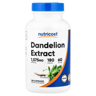 Nutricost, Estratto di dente di leone, 180 capsule (525 mg per capsula)
