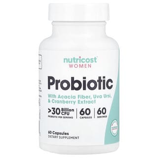 Nutricost, Probiotiques pour femmes, > 30 milliards d'UFC, 60 capsules