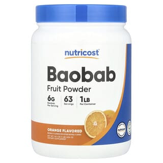 Nutricost, Fruto de baobab en polvo, Naranja, 454 g (1 lb)