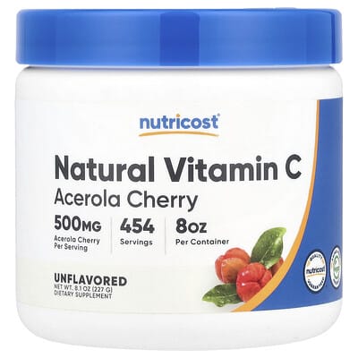Nutricost, Natural Vitamin C, Unflavored, 8.1 oz (227 g)