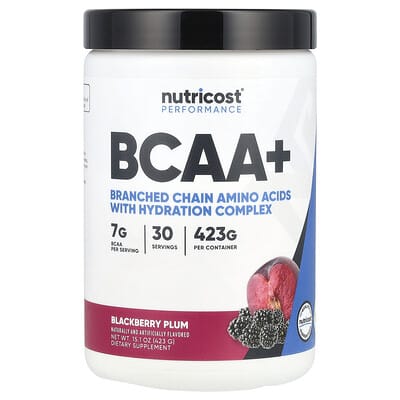 Nutricost, Performance Boost, BCAA+, Blackberry Plum, 15.1 oz (423 g)