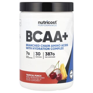 Nutricost, Performance, BCAA+, тропічний пунш, 387 г (13,8 унції)