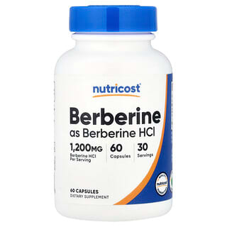 Nutricost, Berberina, 60 cápsulas (600 mg por cápsula)