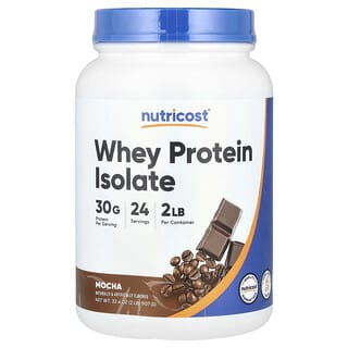 Nutricost, Aislado de proteína de suero de leche, Moca`` 907 g (2 lb)