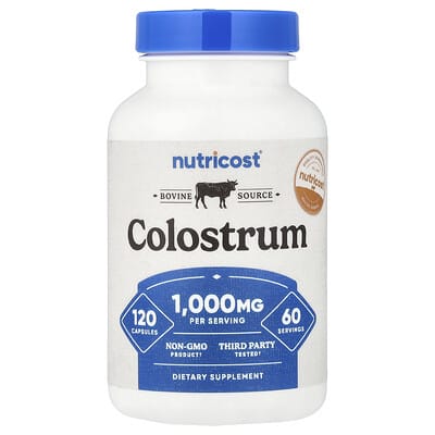Nutricost, Colostrum, 120 Capsules (500 mg per Capsule)