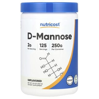 Nutricost, D-маноза, без ароматизаторів, 250 г (8,9 унції)