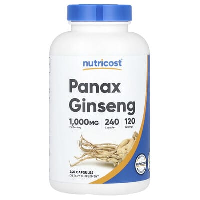 Nutricost, Ginseng, 240 Capsules (500 mg per capsule)
