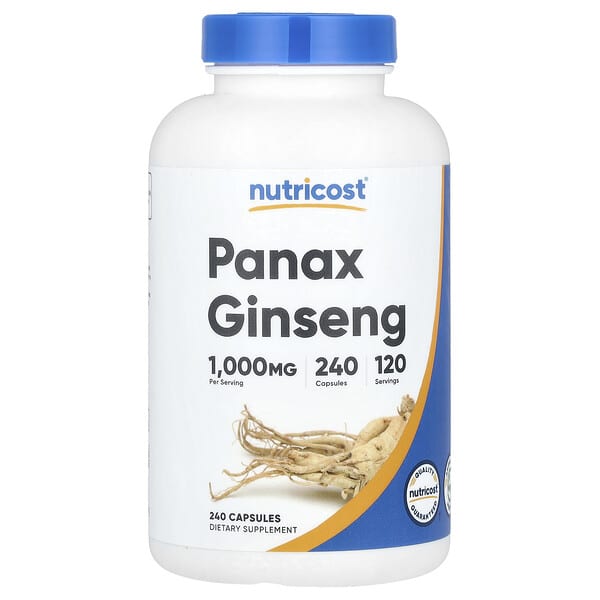 Nutricost Panax Ginseng, 240 Capsules (500 mg per Capsule)